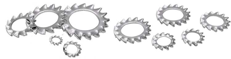 external teeth serrated lock washers