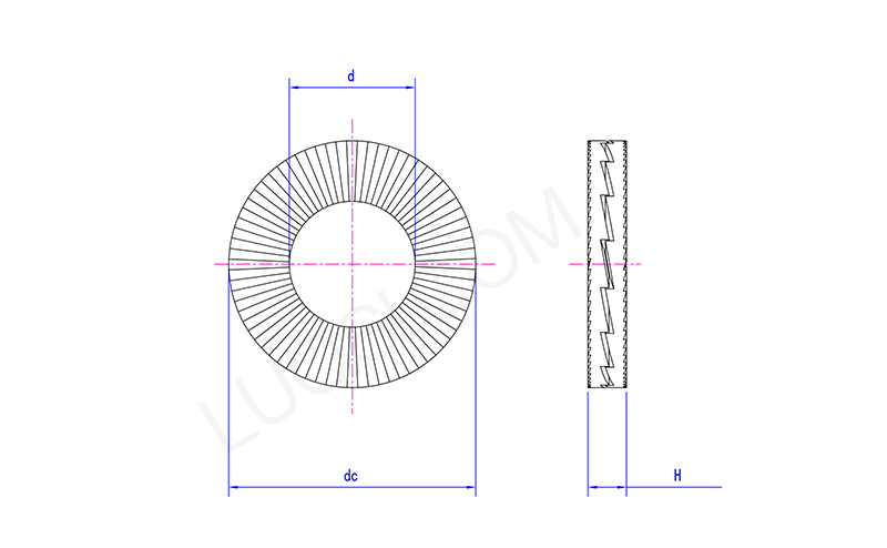 Vibration Proof Double Ended Self Locking Washer