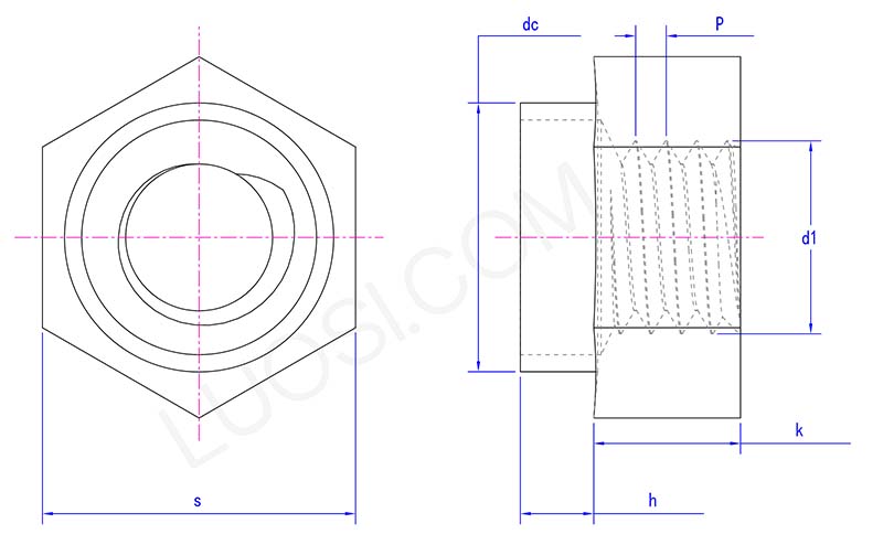 aluminum alloy double ferrule nut parameter aluminum alloy double ferrule nut parameter