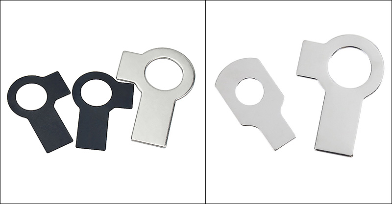 Black Steel Tab Washers With Long Tab and Wing