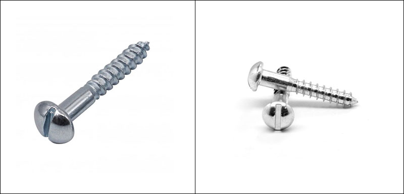 Slotted Round Head Steel Wood Screws Slotted Round Head Steel Wood Screws