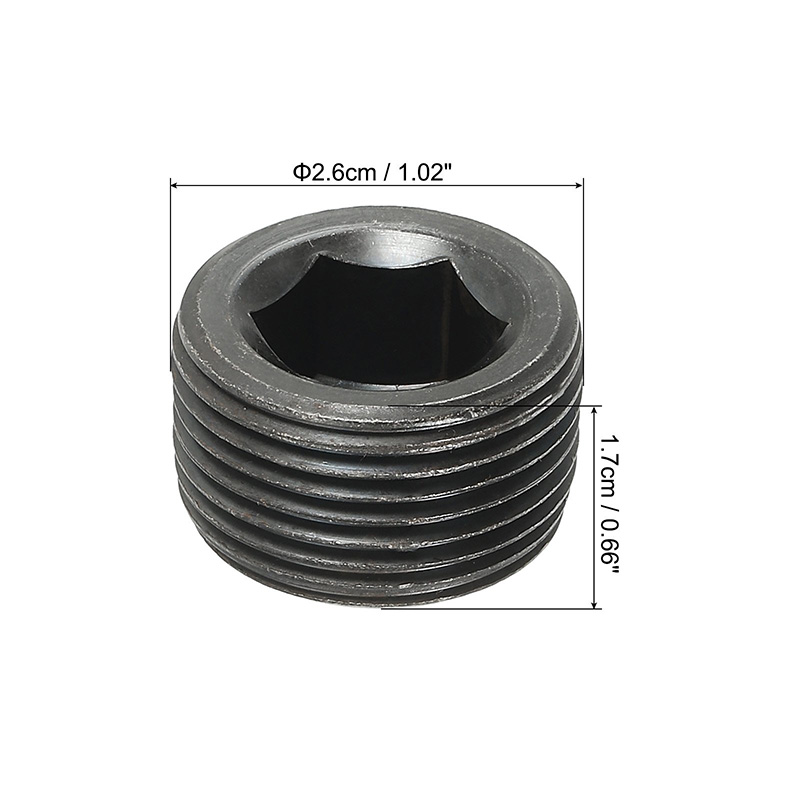 NPT Male Internus Hex Thread Pipe Plug Socket