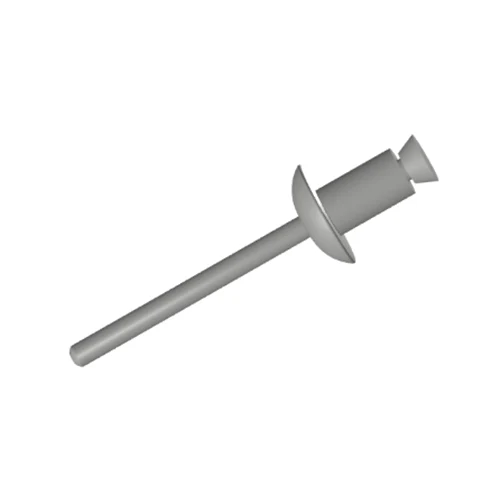 Iusto oblongum caput viverra per Mandrel caecus rivets