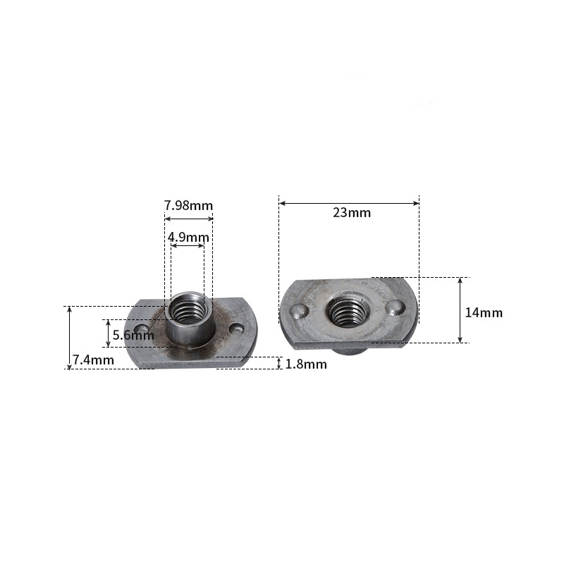 Acompoming T style Weld nuces